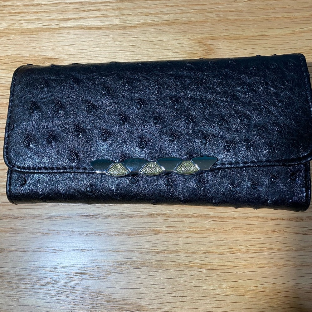 Elegant Black Leather Clutch